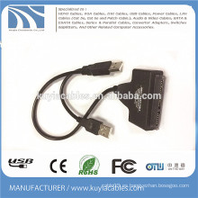 USB2.0 a SATA 20pin cable 2 en 1 trabajo con 2.5 &#39;&#39; 3.5 &#39;&#39; unidad de disco duro de la pulgada HDD